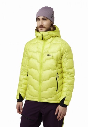 Jack Wolfskin Alpspitze Hoody Donsjas Heren Geel | 39264329