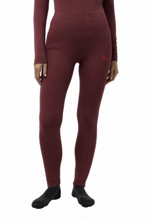 Jack Wolfskin Infinite Warm Hardloopbroek Dames Rood | 73748751