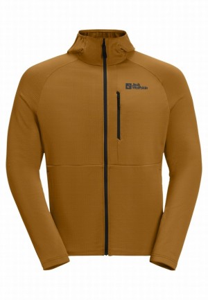 Jack Wolfskin Kolbenberg Hooded Fz Fleece Jassen Heren Geel | 90019652