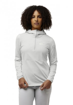 Jack Wolfskin Prelight Trail Hoody T-shirts Dames Grijs | 46898337