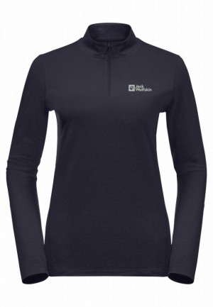 Jack Wolfskin Skyhermal Hz T-shirts Dames Donkerblauw | 94419025