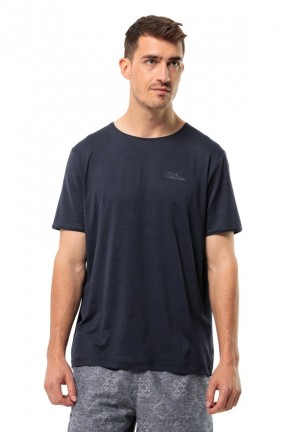 Jack Wolfskin Travel T-shirts Heren Donkerblauw | 22771493