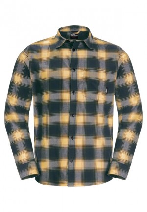 Jack Wolfskin Wanderweg Overhemd Heren Geel | 41170217