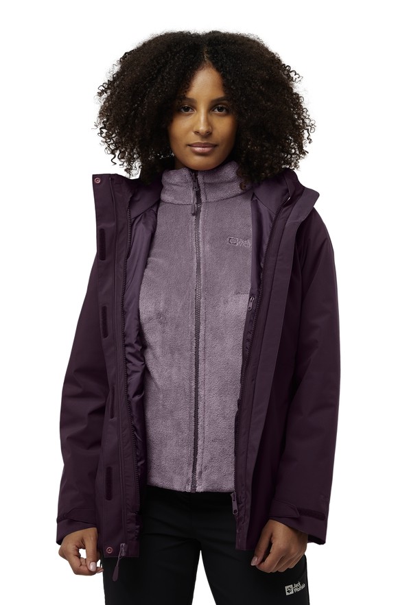Jack Wolfskin Rotwand 3in1 Jassen Dames Paars | 75735032