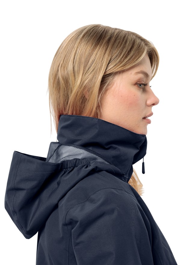 Jack Wolfskin Stormy Point 2l Regenjassen Dames Donkerblauw | 26899743